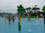 Terrain de jeu qui respecte l'environnement de l'eau des enfants de couleur de mélange de Spalsh de grenouille d'équipement de parc aquatique