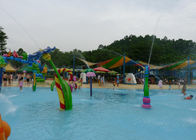 Terrain de jeu coloré extérieur de parc d'Aqua d'enfants avec l'équipement de divertissement de jet de fibre de verre