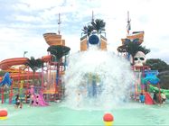 OEM anti Aqua Playground Pirate Ship Slide ultra-violette pour le parc de station de vacances