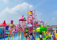 Fibre de verre Aqua Playground Park de style de sucrerie pour la famille interactive d'adolescent