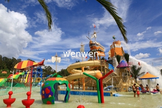 Équipement de parc aquatique extérieur toboggans en fibre de verre pour enfants toboggan de piscine