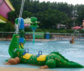 Équipement excitant de l&amp;#39;eau de jet de crocodile de fibre de verre pour des enfants jouent dans le parc d&amp;#39;éclaboussure