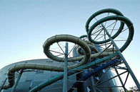 Glissière d'eau en spirale de parc à thème de fibre de verre de sécurité pour l'expérience de divertissement