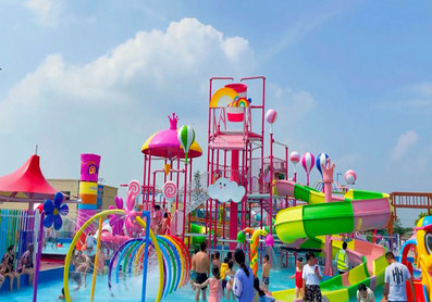 Fibre de verre Aqua Playground Park de style de sucrerie pour la famille interactive d'adolescent